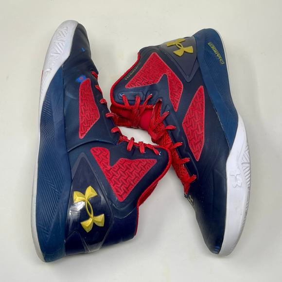 Under Armour Steph Curry Clutch Fit Drive 2 Sneakers Mens 13 Black Red S1520 - Picture 10 of 14